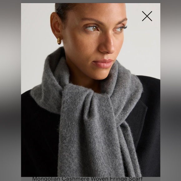 Quince Mongolian Cashmere Woven Fringed Scarf, NWOT - Picture 3 of 9